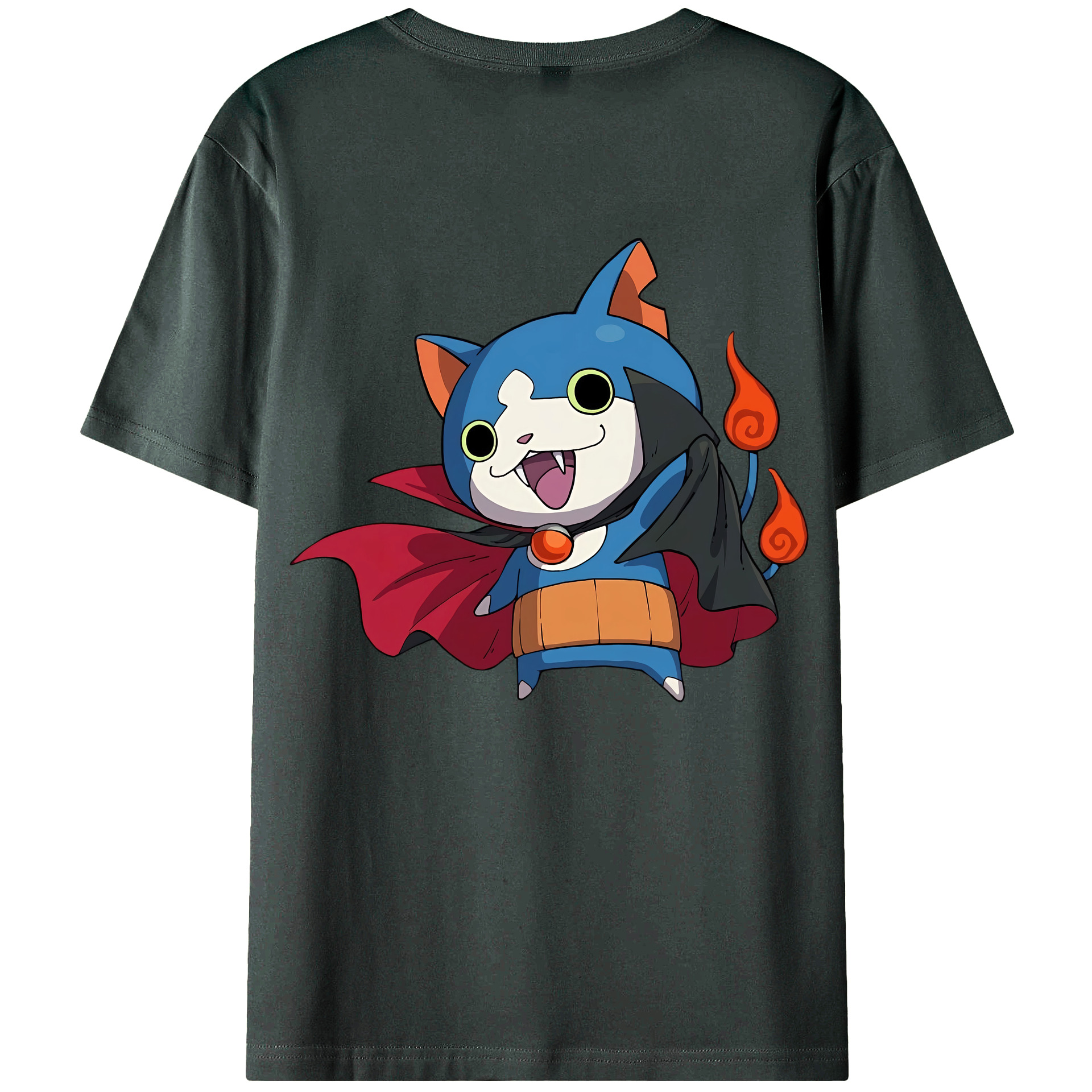 （画像用） 妖怪ウォッチ Yo-kai Watch 綿100％ メンズ半袖Tシャツ（バックプリント） 通気性